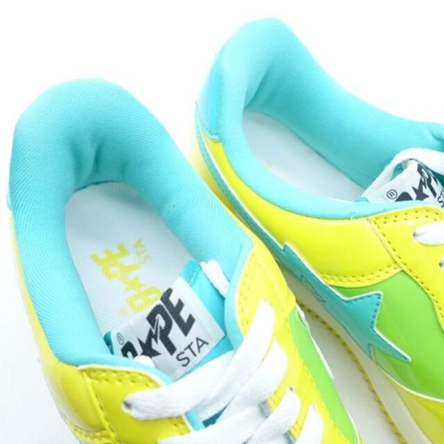 ブランドA BATHING APE 0607 BAPESTA PATENT YELLOW