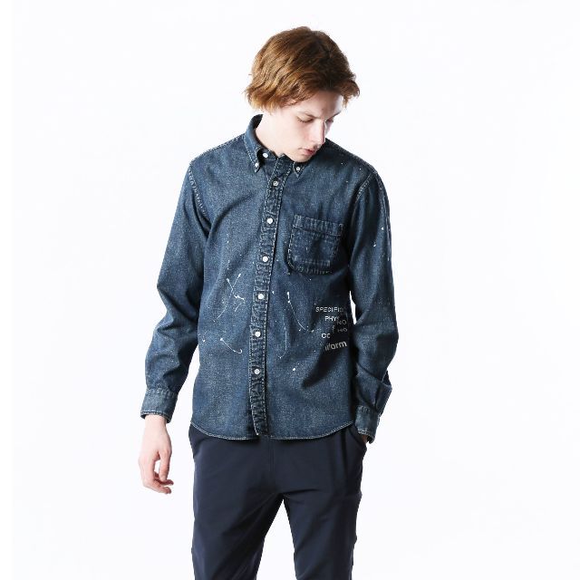 uniform experiment(ユニフォームエクスペリメント)のuniform experiment DRIPPING DENIM SHIRT メンズのトップス(シャツ)の商品写真