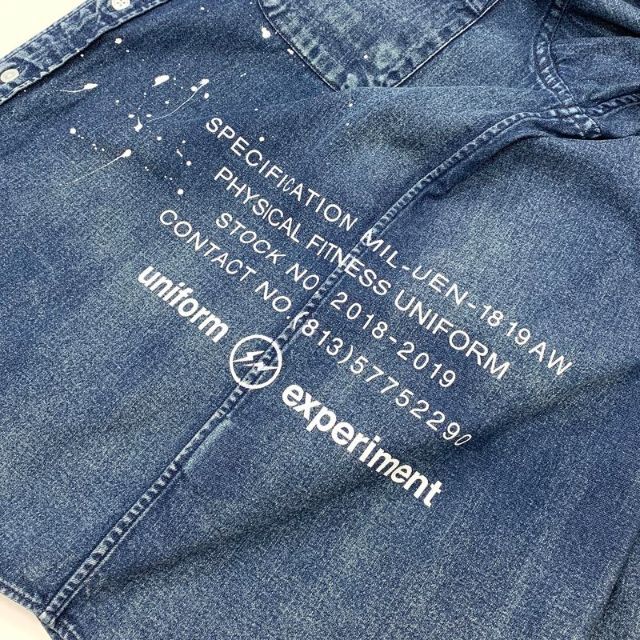 uniform experiment DRIPPING DENIM SHIRTシャツ