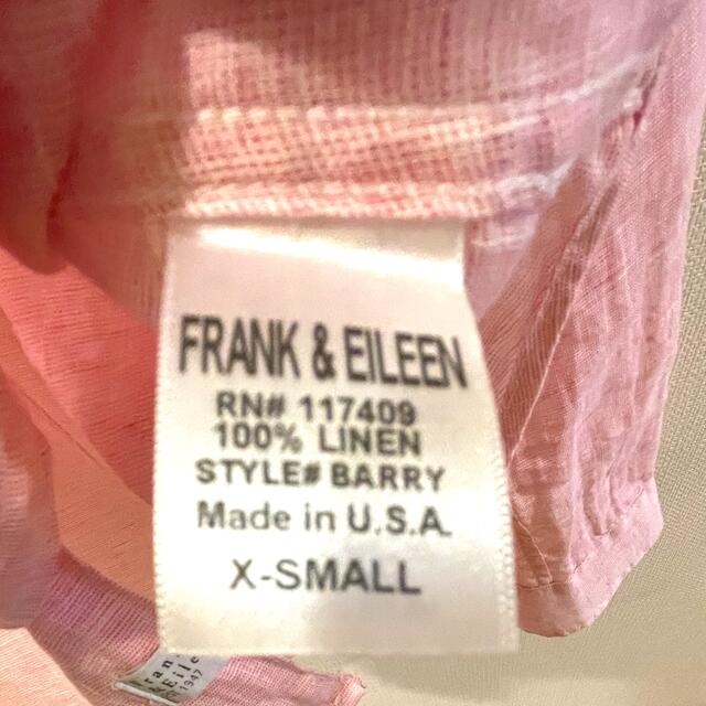 Frank&Eileen(フランクアンドアイリーン)の美品　フランクアンドアイリーン　シャツ　ピンク　XS レディースのトップス(シャツ/ブラウス(長袖/七分))の商品写真