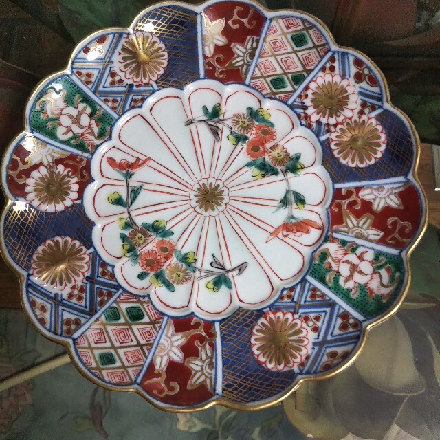有田焼☆大聖寺古伊万里☆奇玉宝鼎之珍☆金蘭手菊花紋☆カップ