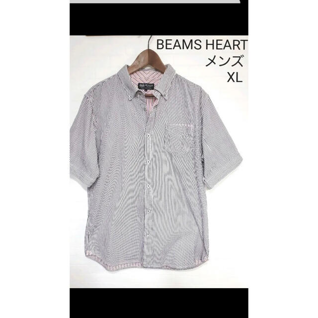 BEAMS(ビームス)のBEAMS HEART（ビームス ハート）半袖ストライプシャツ メンズのトップス(シャツ)の商品写真