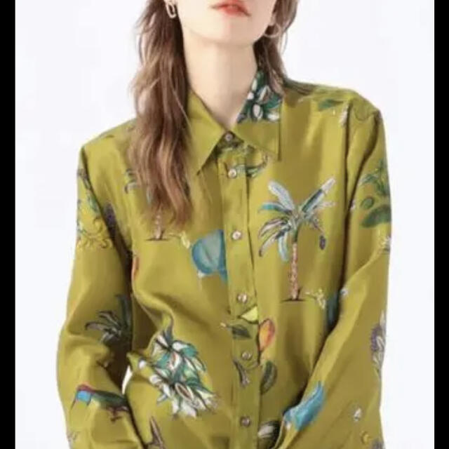 caban ボタニカルシルク シャツ caban ボタニカルシルク シャツ