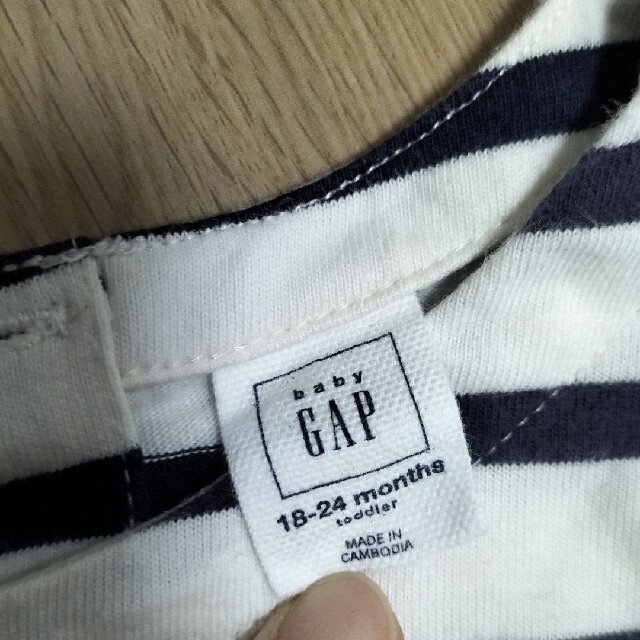 babyGAP(ベビーギャップ)のGAP　ボーダーワンピース キッズ/ベビー/マタニティのキッズ服女の子用(90cm~)(ワンピース)の商品写真