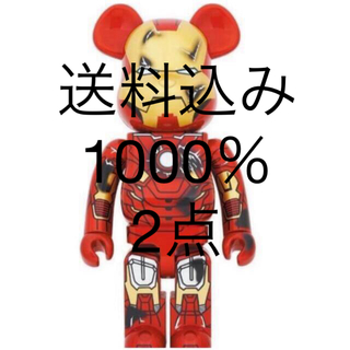 ベアブリック(BE@RBRICK)のBE@RBRICK IRONMAN MARK VII DAMAGE 1000×2(キャラクターグッズ)