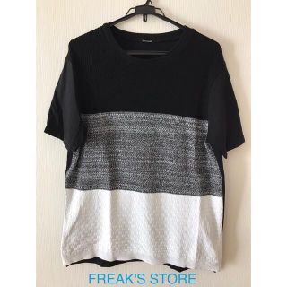 フリークスストア(FREAK'S STORE)のFREAK'S STORE フリークスストア　ニット　半袖Tシャツ L(Tシャツ/カットソー(半袖/袖なし))