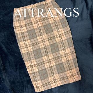 ATTRANGS チェックタイトスカート(ロングスカート)