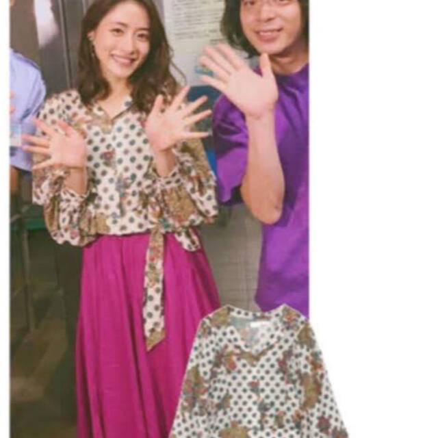 石原さとみさん着用♡Lily Brown オリエンタル柄開襟シャツ