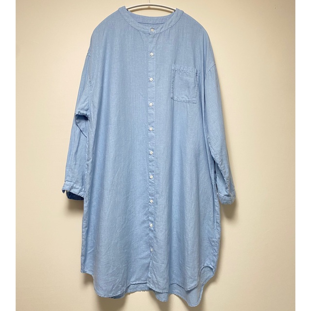 nest Robe(ネストローブ)のnest Robeネストローブ　リネンクルーネックチュニックブラウス レディースのトップス(シャツ/ブラウス(長袖/七分))の商品写真