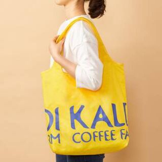 カルディ(KALDI)の送料込 新品 KALDI エコバッグ イエロー 黄色(エコバッグ)