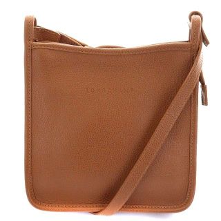 ロンシャン(LONGCHAMP)のロンシャン ショルダーバッグ ポシェット レザー 牛革 ゴールド金具 茶(ショルダーバッグ)