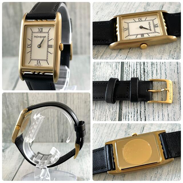 【電池交換済】Yves Saint Laurent 腕時計 スクエア ボーイズ