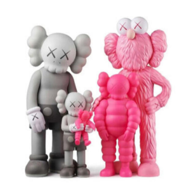 フィギュアKAWS FAMILY GREY/PINK/FLUORO PINK