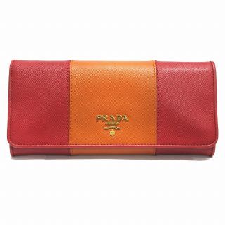 プラダ(PRADA)のプラダ PRADA ロゴ金具 サフィアーノレザー 長財布 1M1132◇３(財布)