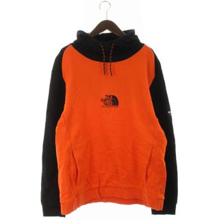 ザノースフェイス(THE NORTH FACE)のザノースフェイス パーカー プルオーバー XL 黒 オレンジ F18685(パーカー)