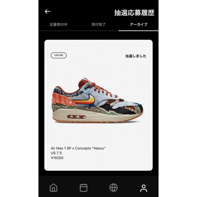 Concepts × Nike Air Max 1 "Heavy" 25.5