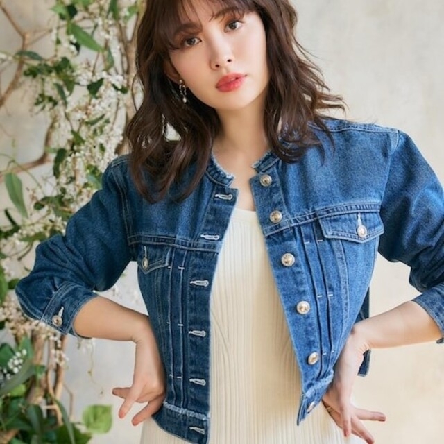 【Her lip to】Everyday Denim Jacket ブルー Ｍ小嶋陽菜