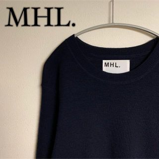 【美品】MHL. マーガレットハウエル 薄手 ニット ネイビー