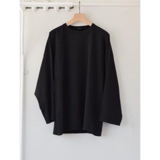 コモリ(COMOLI)の22ss comoli フットボールt ブラック サイズ2(Tシャツ/カットソー(七分/長袖))