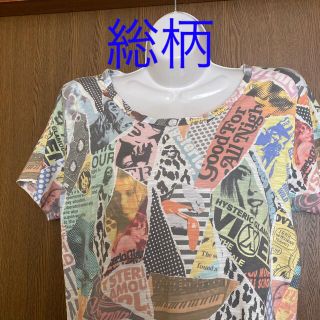 ヒステリックグラマー(HYSTERIC GLAMOUR)の[🖤総柄　Ｔシャツワンピース　個性的🖤](ひざ丈ワンピース)