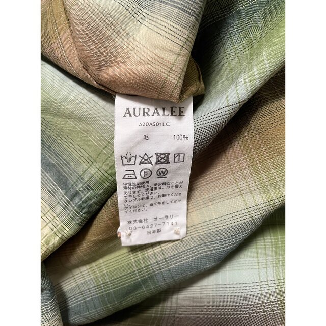 AURALEE SUPER LIGHT WOOL CHECK SHIRTS 4