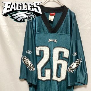 リーボック(Reebok)のNFL Reebok ゲームシャツ EAGLES ユニフォーム グリーン L(Tシャツ/カットソー(半袖/袖なし))