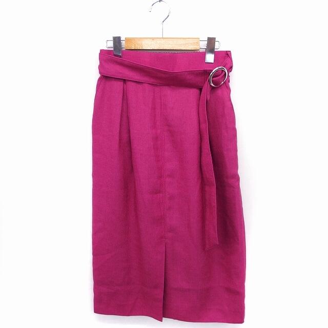 ROPE’(ロペ)のロペ ROPE タイト スカート ロング ベルト 無地 シンプル 36 ピンク レディースのスカート(ロングスカート)の商品写真