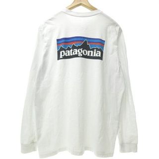 パタゴニア(patagonia)のパタゴニア Patagonia Tシャツ 長袖 ロゴ プリント ホワイト L (Tシャツ/カットソー(七分/長袖))