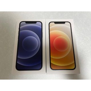 アイフォーン(iPhone)の新品未使用　iphone12 本体　ホワイト　ブラック　2台セット(携帯電話本体)