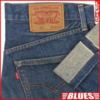 古着屋BLUESリーバイス502XXヴィンテージ復刻 W32 Levi’s ジーンズ 赤耳