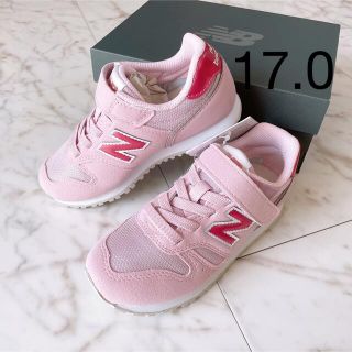 ニューバランス(New Balance)の17.0 新品 ニューバランス スニーカー 373 ピンク ジュニア 女の子(スニーカー)