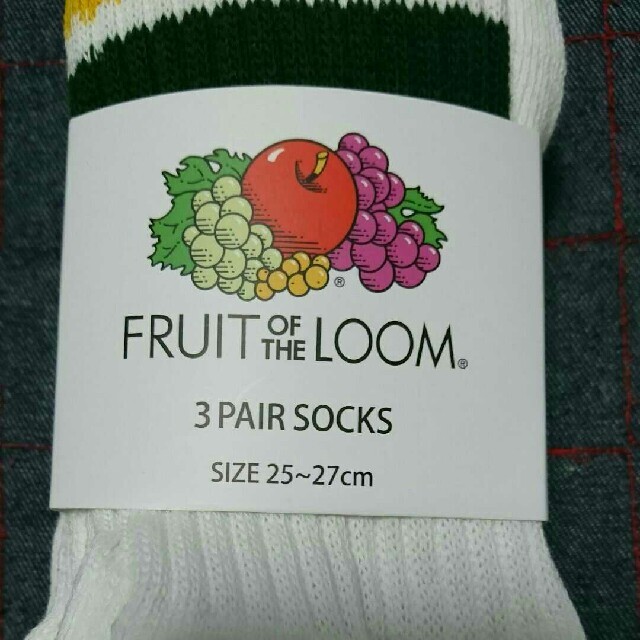 STANDARD CALIFORNIA(スタンダードカリフォルニア)のFRUIT OF THE LOOM ３P LINE SOCKS メンズのレッグウェア(ソックス)の商品写真