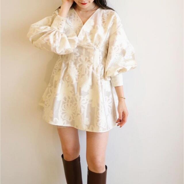 Acka original jacquard mini dress ワンピース