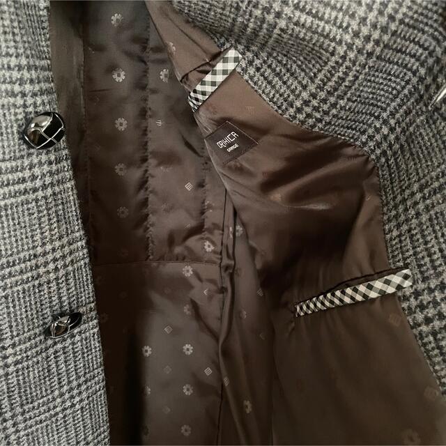 ORIHICA(オリヒカ)のORIHICA オリヒカ チェックウールステンカラーコート メンズのジャケット/アウター(ステンカラーコート)の商品写真