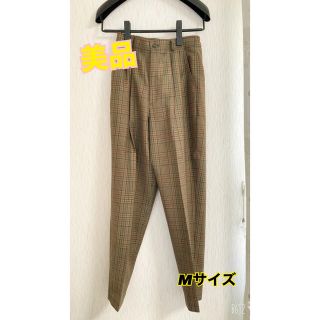 チェックレアパンツ　レディース(カジュアルパンツ)