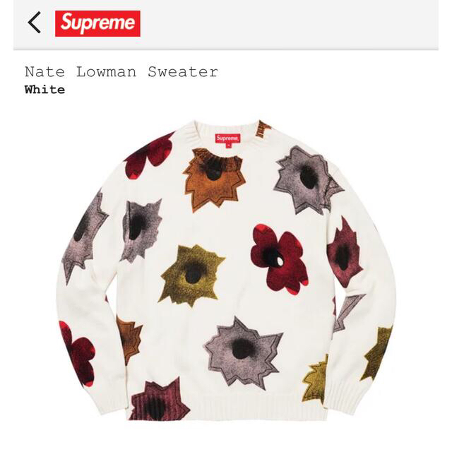 Supreme Nate Lowman Sweater XL 白 2