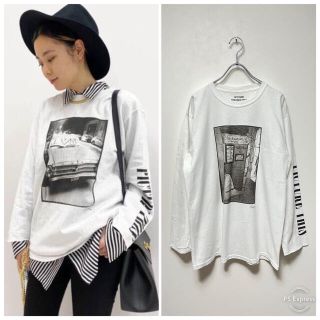 アパルトモンドゥーズィエムクラス(L'Appartement DEUXIEME CLASSE)の20aw AP STUDIO 別注 プリント 7分袖 Tシャツ カットソー(Tシャツ(長袖/七分))