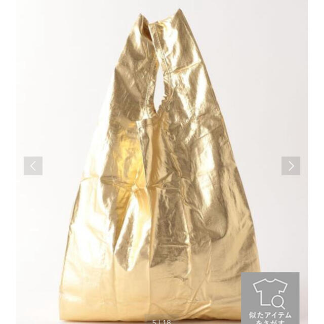 BAGGU メタリック　ゴールド　ベビーサイズ レディースのバッグ(エコバッグ)の商品写真