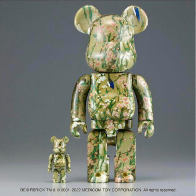 BE@RBRICK 伊藤若冲「桃花小禽図」 100% & 400%