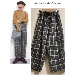 シャンブルドゥシャーム(chambre de charme)のシャンブルドゥシャーム　トラッドチェックパンツ　ビュルデサボン　パーリッシィ(カジュアルパンツ)