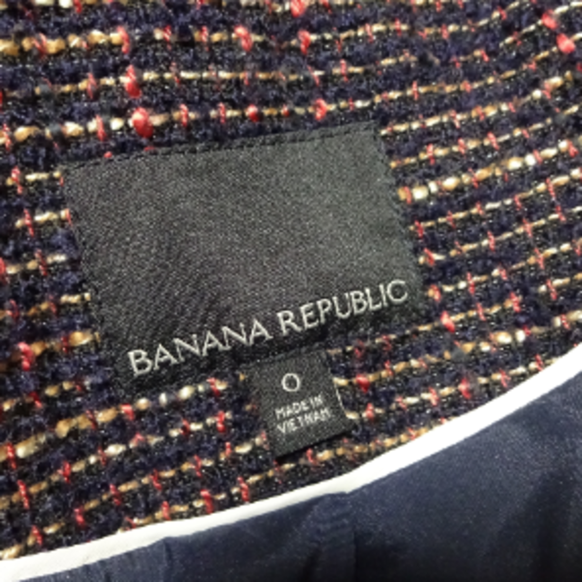 Banana Republic(バナナリパブリック)のBANANA  REPUBLICツイードジャケット0 レディースのジャケット/アウター(ノーカラージャケット)の商品写真