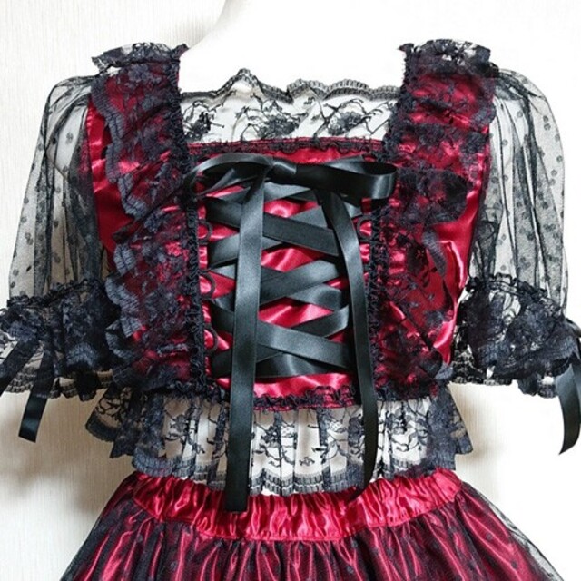 アイドル衣装 黒×ピンク 編み上げリボン オリジナル ハンドメイド コスプレ衣装 最大68%OFFクーポン