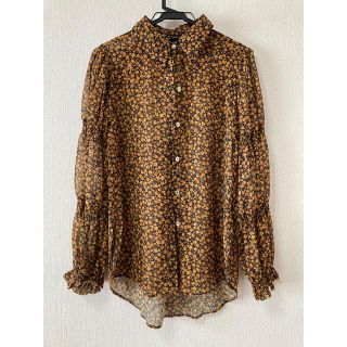 ザラ(ZARA)の【zara】シースルー小花柄トップス(シャツ/ブラウス(長袖/七分))