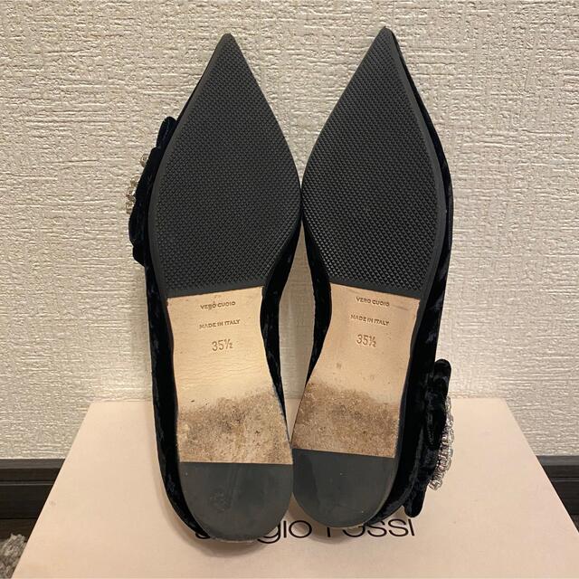 sergiorossi セルジオロッシ ベロア フラットシューズ