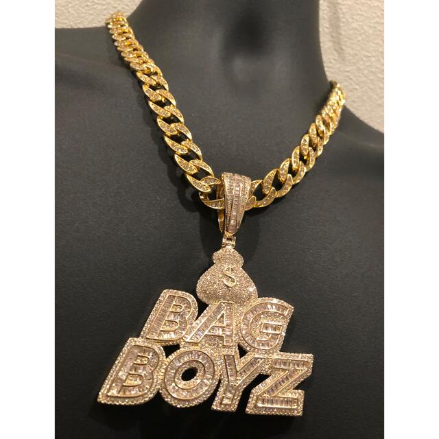 $ BAG BOYZ ネックレス  トップ　ゴールド　GOLD ヒップホップ