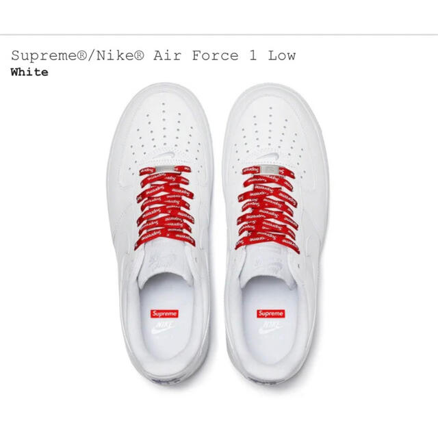 Supreme®/Nike® Air Force 1 Low White US8 1