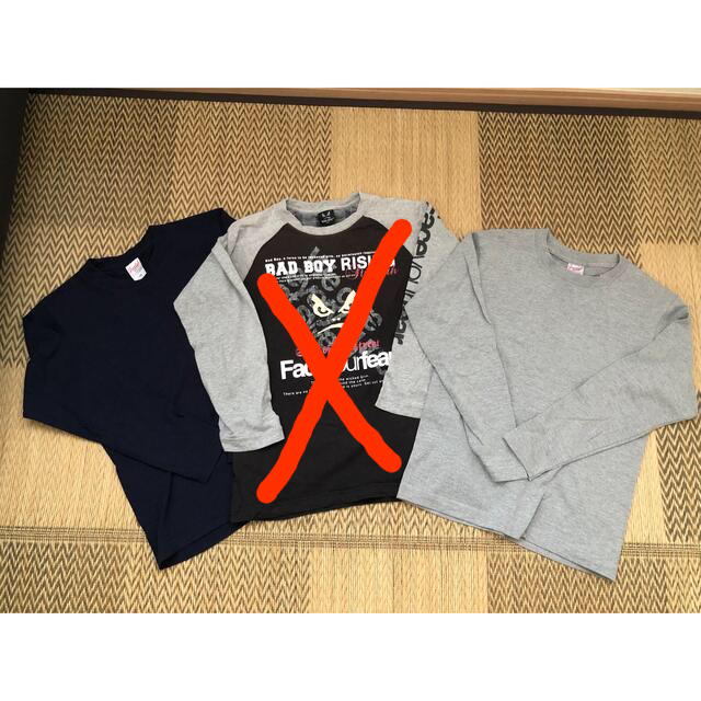 BADBOY(バッドボーイ)の《専用》長袖Tシャツ3枚セット　150   キッズ/ベビー/マタニティのキッズ服男の子用(90cm~)(Tシャツ/カットソー)の商品写真