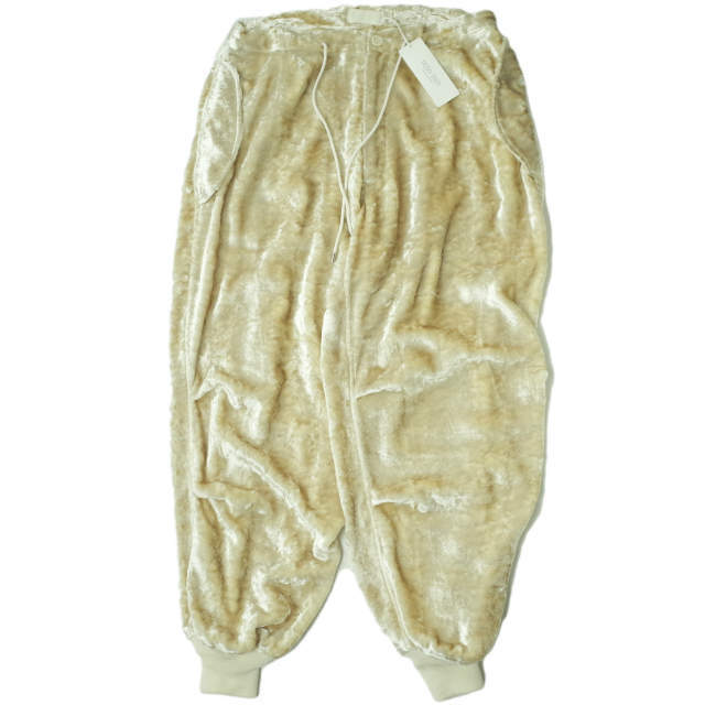 NEON SIGN ネオンサイン 日本製 VELVET SNOW PANTS ベルベットスノーパンツ No.0741 46 GOLD ベロア イージー ボトムス【新古品】【NEON SIGN】約325cm股下