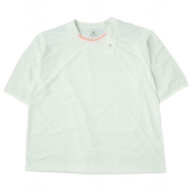 SASQUATCHfabrix. サスクワァッチファブリックス 19SS 日本製 NANPOU GAME SHIRT - 001 メッシュ ベースボールシャツ 19SS-CST-003 L OFF WHITE 半袖 フットボール Tシャツ トップス【新古品】【SASQUATCHfabrix.】約515cm着丈