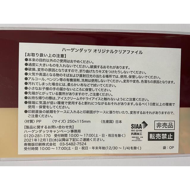 佐藤健　ハーゲンダッツ　クリアファイル　2枚セット エンタメ/ホビーのコレクション(ノベルティグッズ)の商品写真